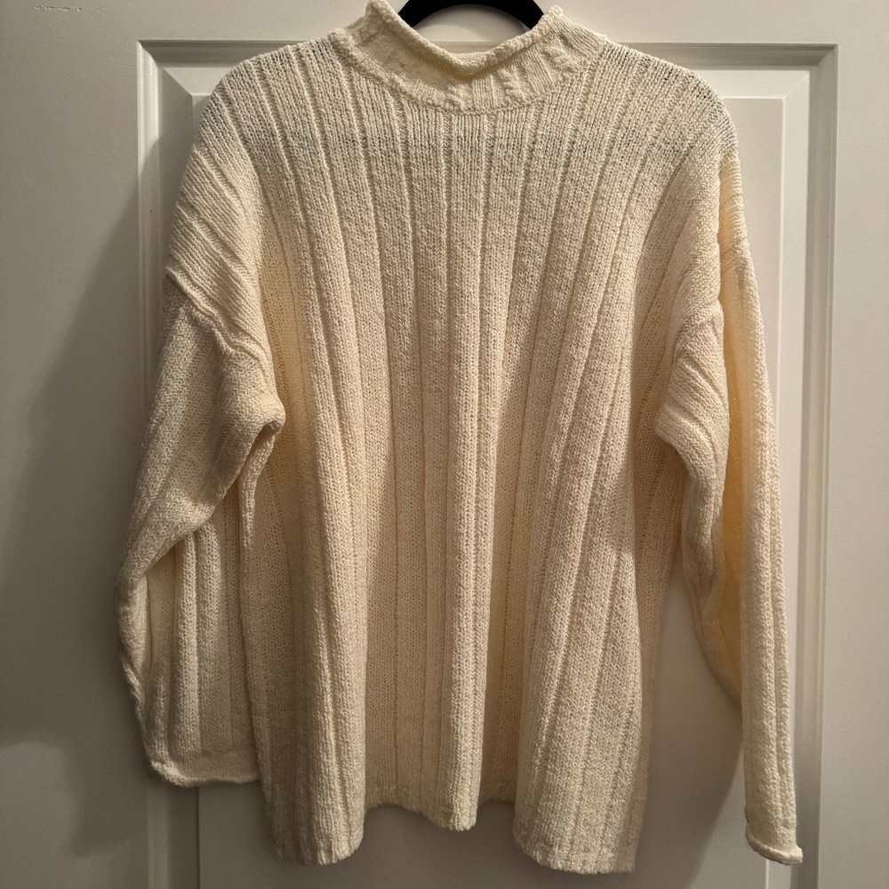 Unknown Brand -- Cream Roll Neck Sweater